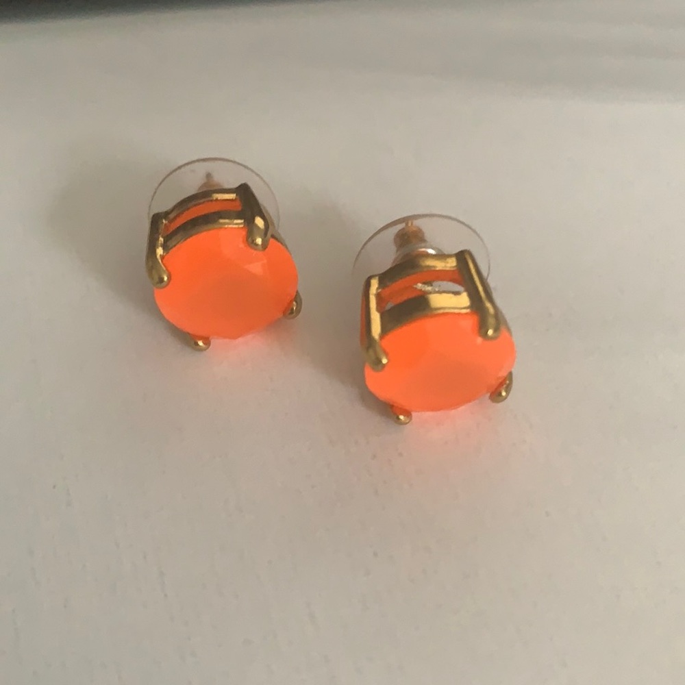 Neon orange Kate spade stud